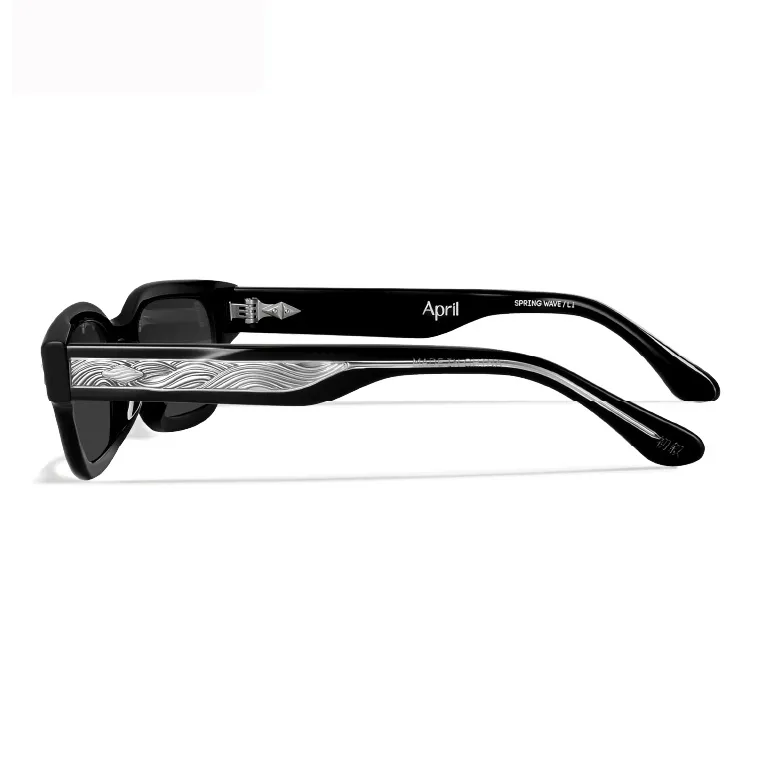 APRIL Plate Frame Irregular Shape Sunglasses Unisex-3