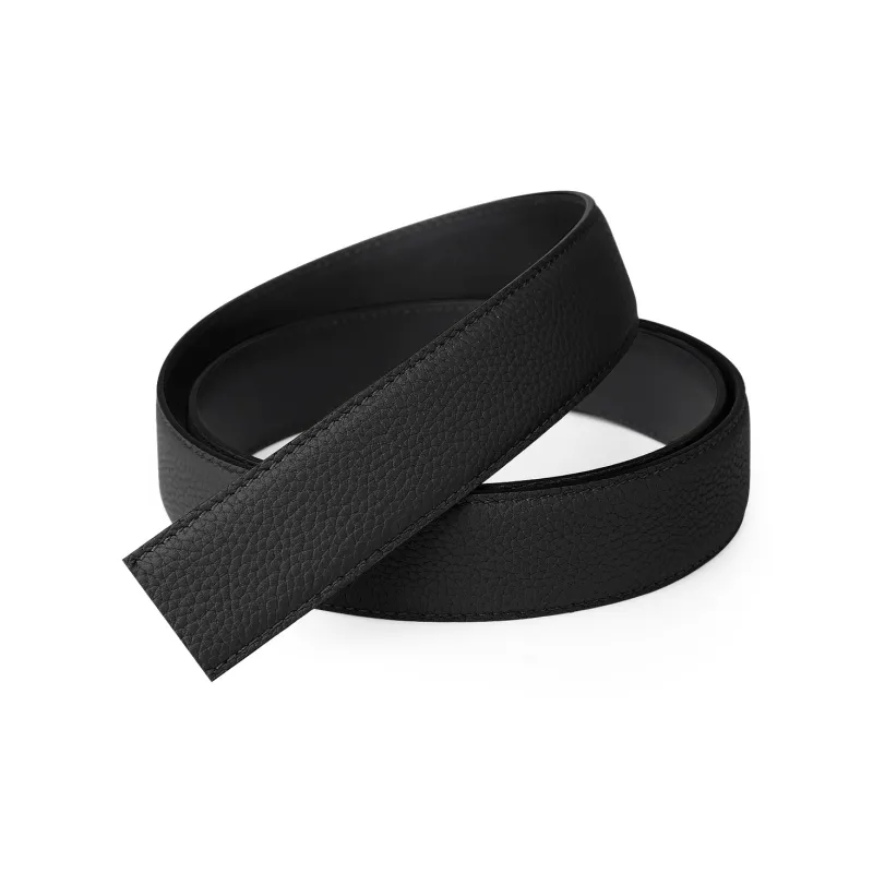 Jaylen Oos Compatible With Smooth Buckle/Pin Buckle/Automatic Buckle Cow Leather Leather Belts Men's Black 3.5cm/3.8cm-19