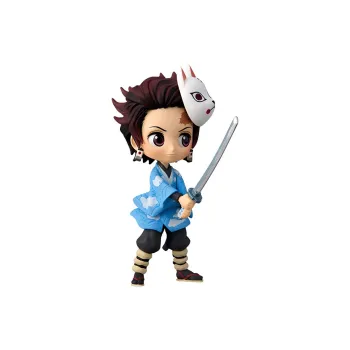 BANDAI Q Posket Petit Kimetsu No Yaiba Volume 1 Tanjiro Kamado Figure Blue