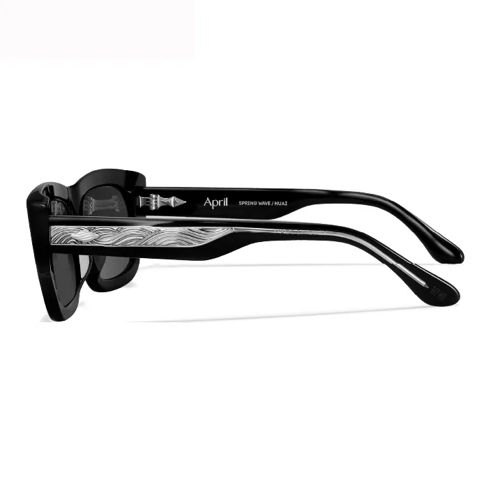 APRIL Plate Frame Square Sunglasses Unisex-3