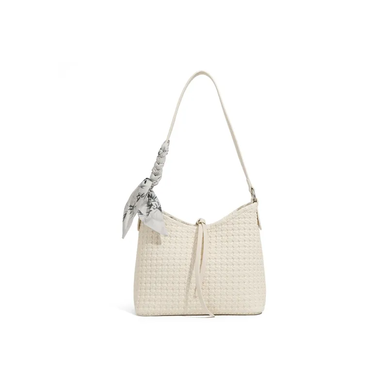 KKA Fabric With PU Handbag Shoulder Bag Crossbody Bag Regular Women's Beige Yellow/Black-3
