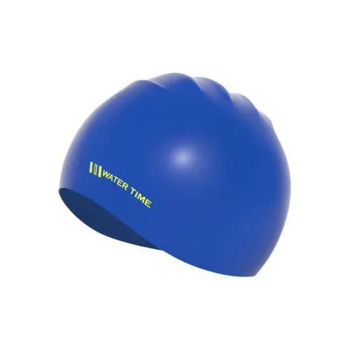 Watertime Swimming Caps Silicone Unisex One Size[Regular Short Hair/Long Hair/All] Blue