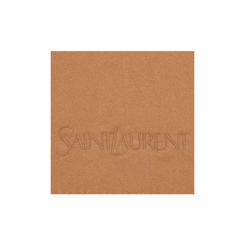 SAINT LAURENT Logo Embroidered Scarf-2