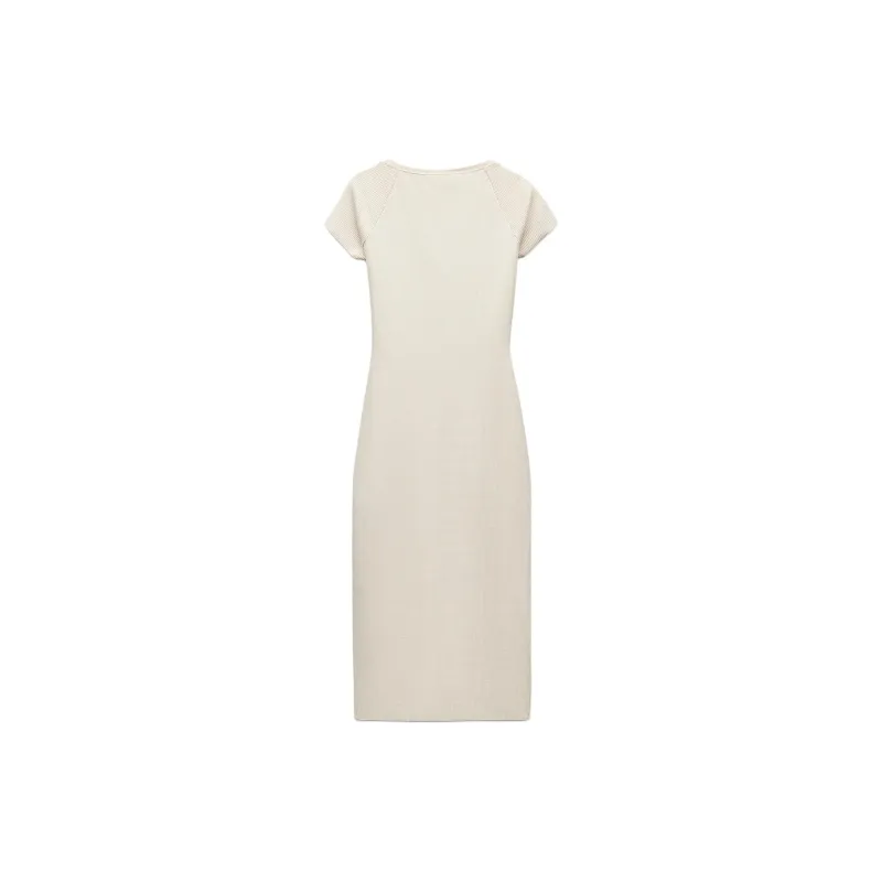 ZARA Short Sleeved Dresses Women's White-1