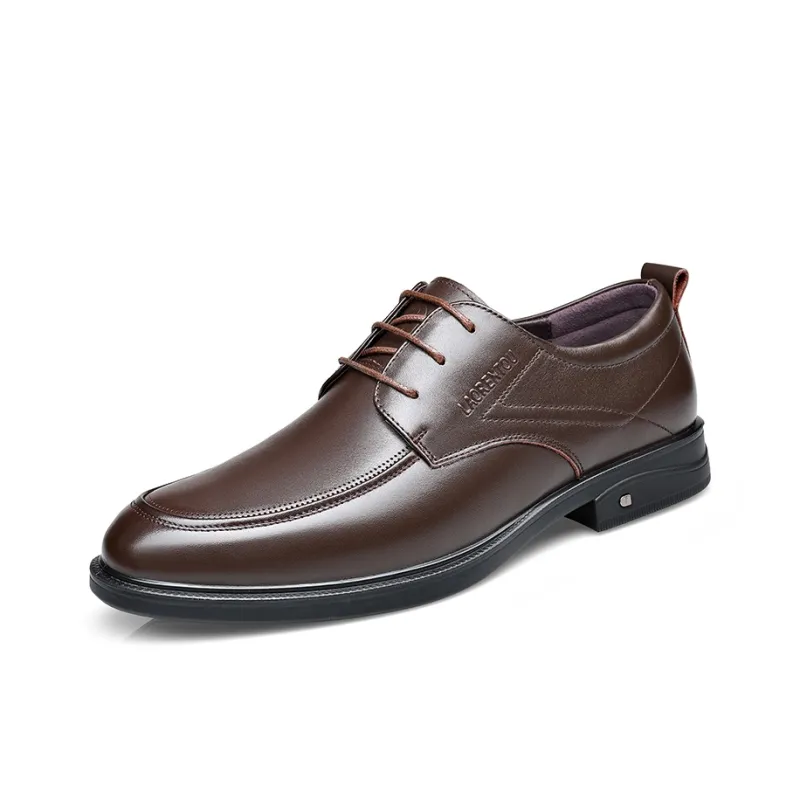LAORENTOU Dress Shoes Men Low Top Black/Brown-5
