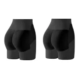 C Set-High-Waist with Black Buckle-Black+Black (2 Pack)