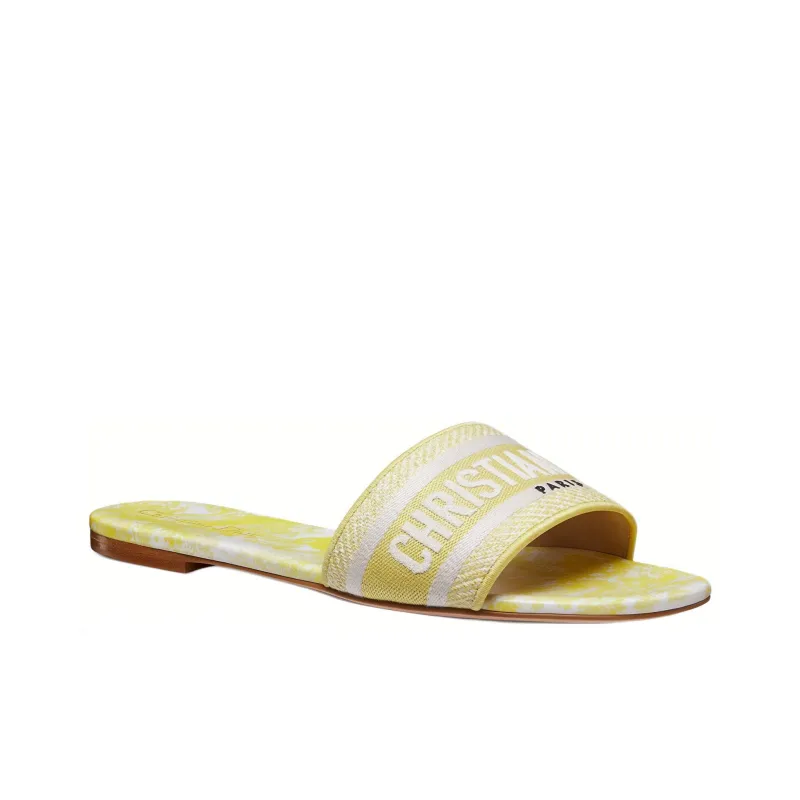 DIOR Dway Abrasion Resistant Slide Slippers Women's Yellow-2