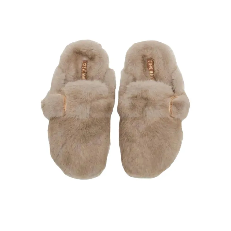 STEVE MADDEN Quiet Wrap-toe Slippers Women's Beige-4