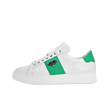 PHILIPP PLEIN Lo Top Low Top Skateboard Shoes Unisex White Green