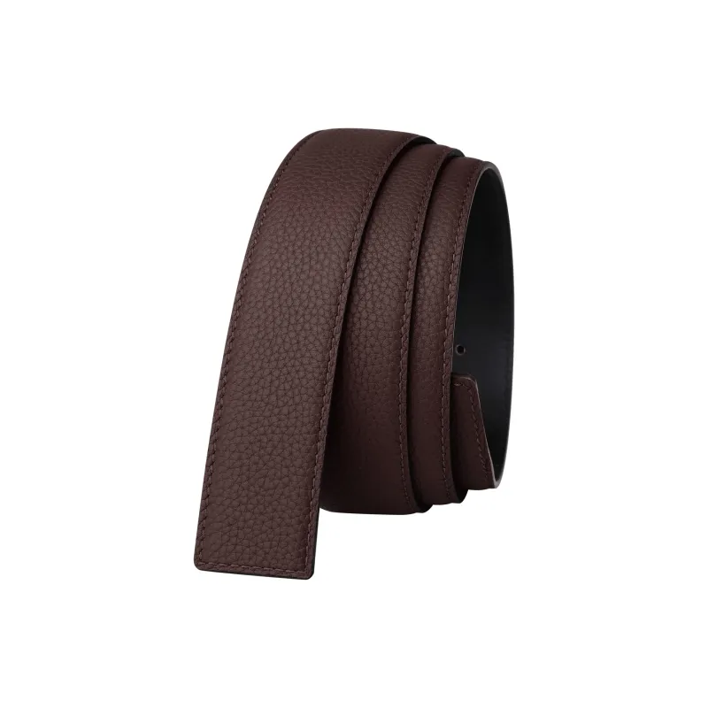 Jaylen Oos Compatible With Smooth Buckle/Pin Buckle/Automatic Buckle Cow Leather Leather Belts Men's Black 3.5cm/3.8cm-6