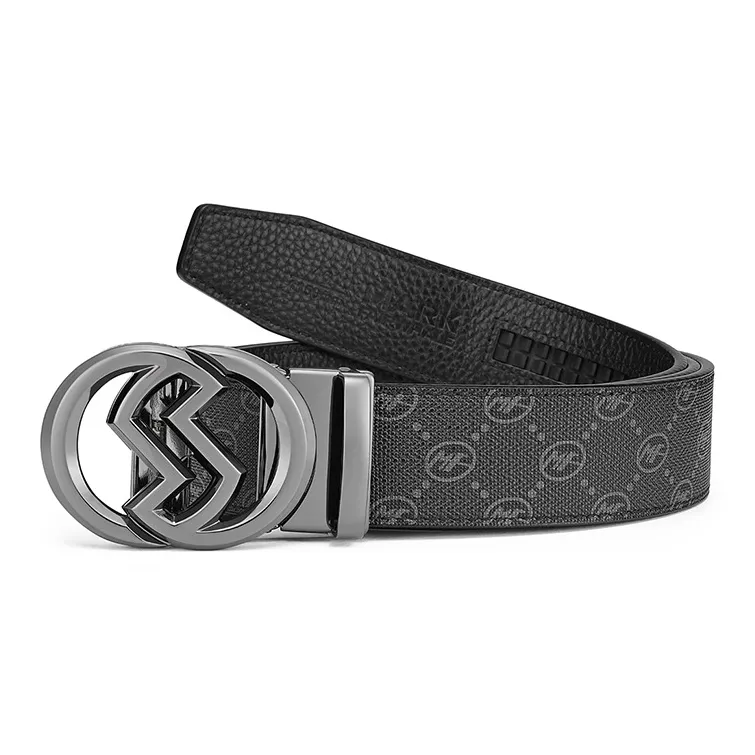 FAIRWHALE Pvc Leather Belts Men's Width 3.5CM-3