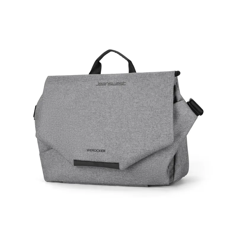 JEANSWEST Fabric Messenger Bag, Shoulder Bag, Crossbody Bag, Backpack, Handbag Regular Unisex Gray-1
