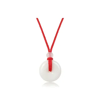 ORTAFFA Hetian Jade Necklaces Pale Greenish White Jade Unisex