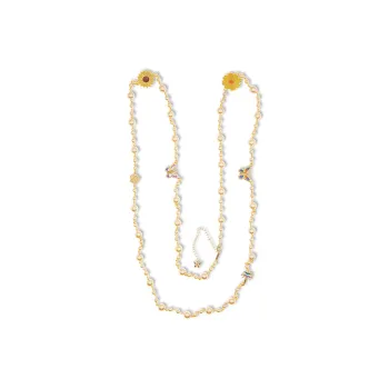 STUGAZI Copper 24K Gold Plated Shell Pearl Necklaces Women's