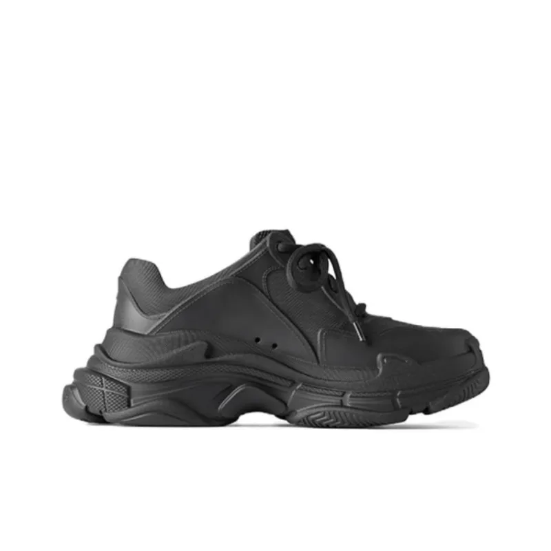 Balenciaga Triple S Low Top Casual Shoes Women's Black-1