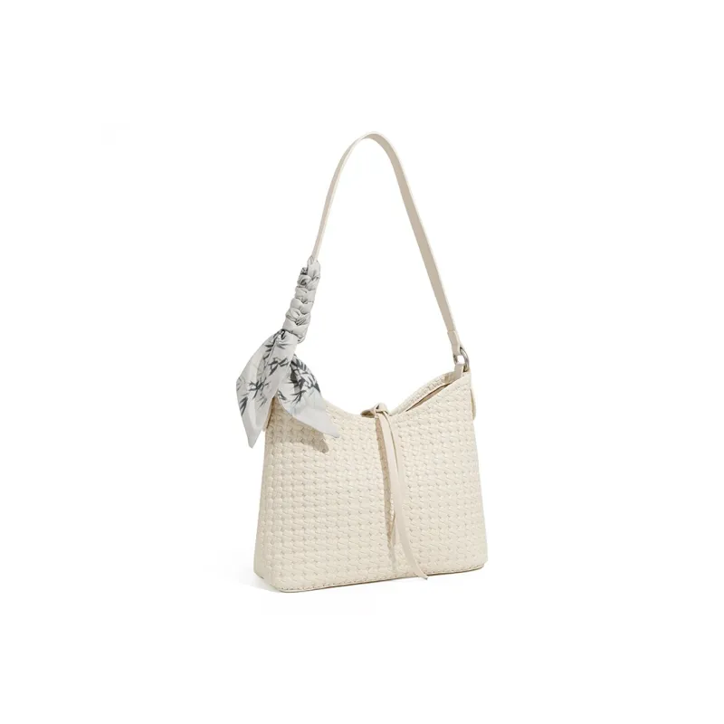 KKA Fabric With PU Handbag Shoulder Bag Crossbody Bag Regular Women's Beige Yellow/Black-4
