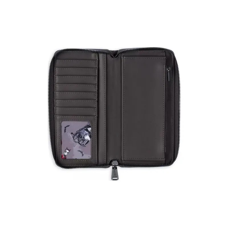 Disney Polyurethane Wallet Women's Gray Purple-2