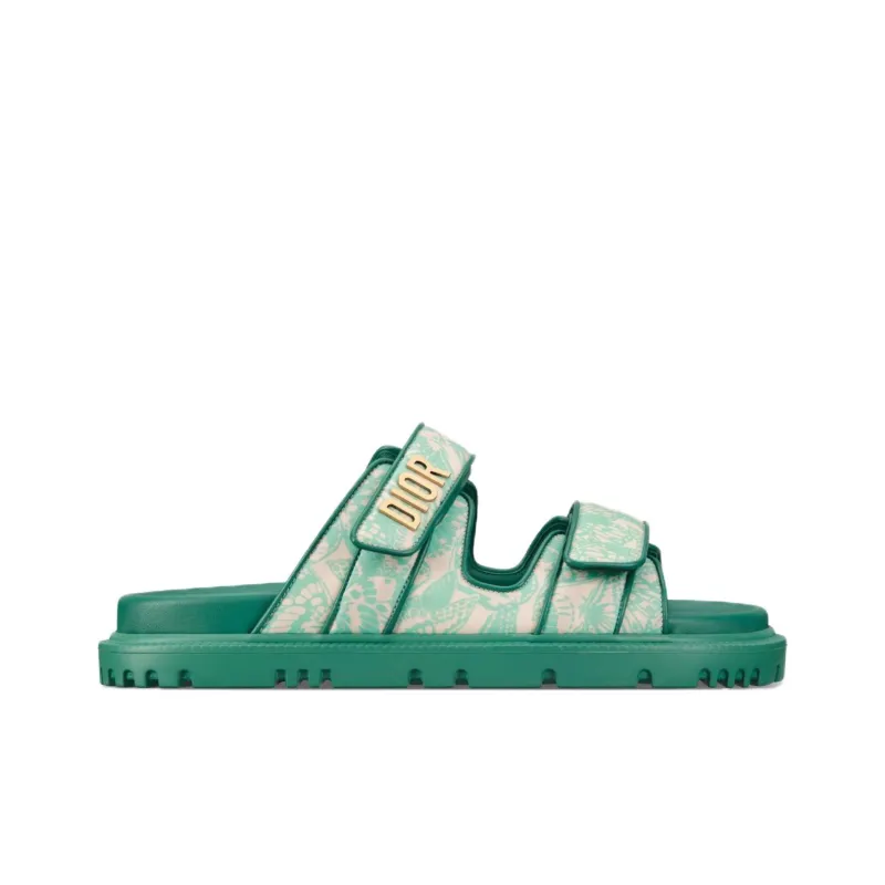 DIOR EVA Slide Slippers Women's Green White-1