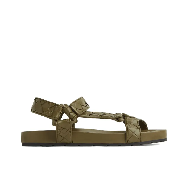 Bottega Veneta Trip Beach Sandals Men's Green-1