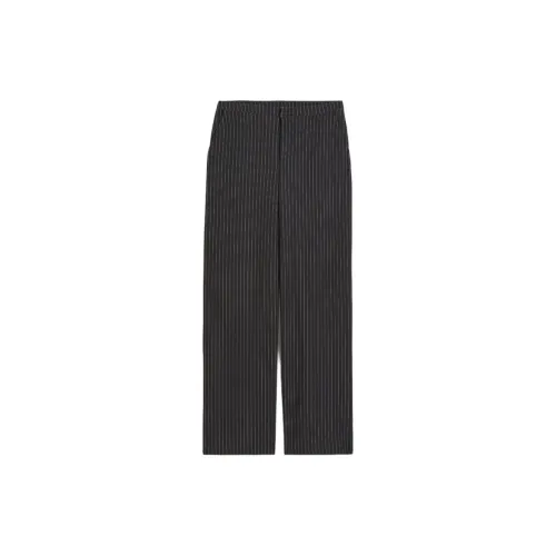 H&M Suit Trousers Women's Dark Gray/Thin Stripes