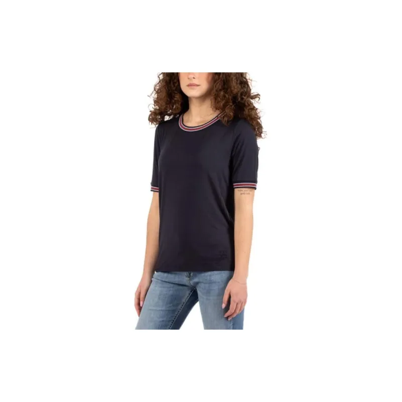 FAY Striped trim T shirt-2