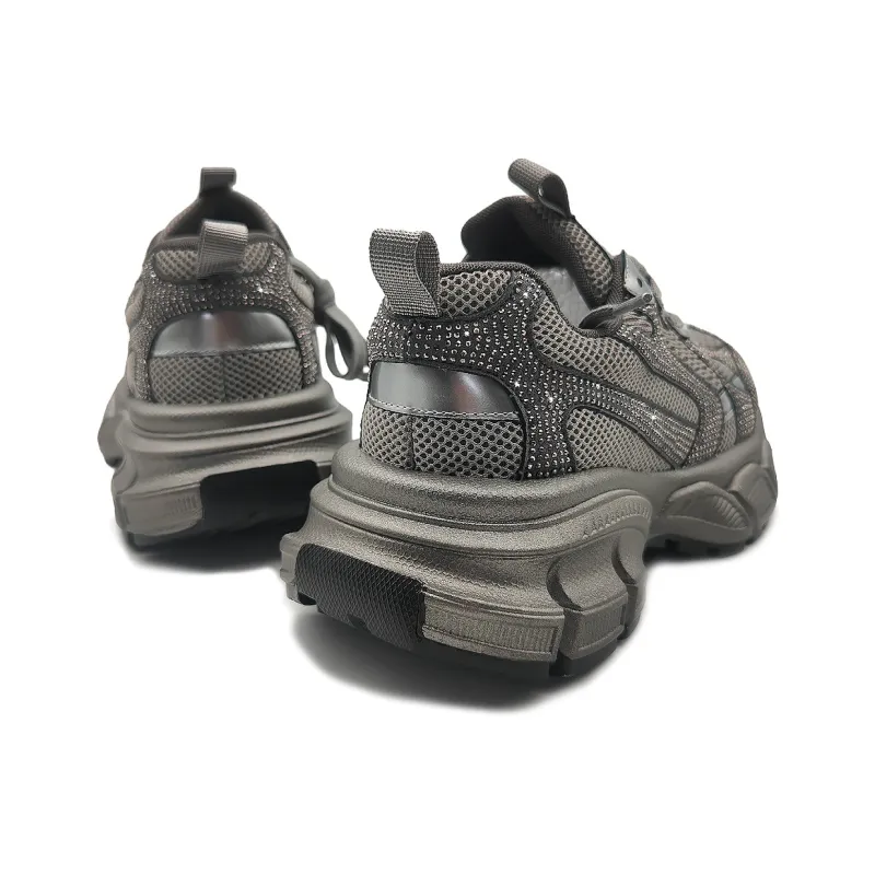 CHOVO Sparkling Galaxy Height Increasing Lightweight Breathable Low-Top Chunky Sneakers Women's-11