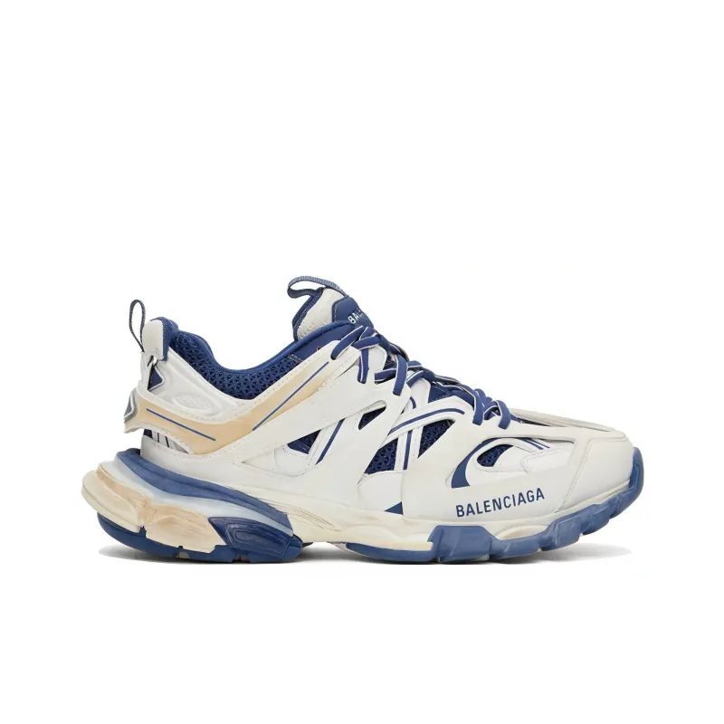 Balenciaga Track Worn Out White Blue Women's-1
