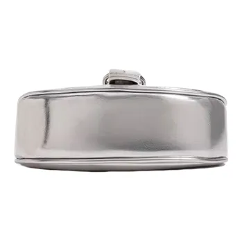 Carksky PU One Shoulder Shoulder Bag Women's Silver/Black-4