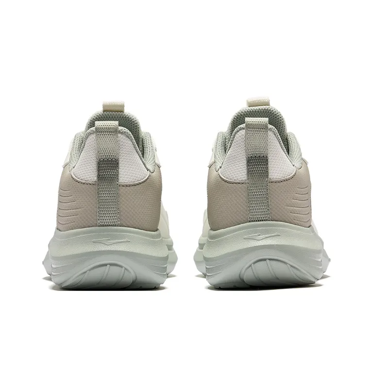 Erke Cushioning Breathable Low Top Sprint Running Shoes Women's Ivory Warm Mist Gray-4