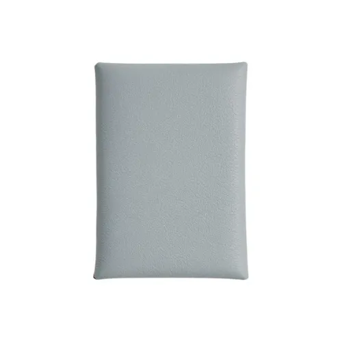 HERMES Calvi Duo Evercolor Calfskin Wallets Card Holders Women's 8U Bleu Glacier Glacier Blue