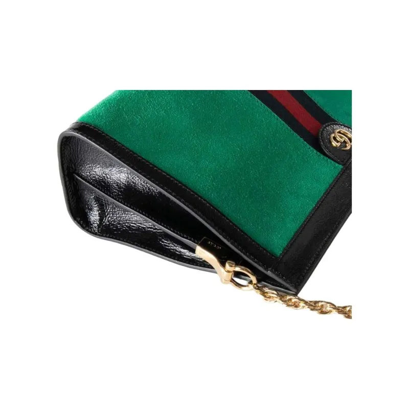 GUCCI Ophidia Suede Cow Leather Crossbody Bag Shoulder Bag Women's Green-6