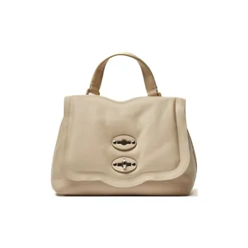 Zanellato Calfskin Shoulder Bag Crossbody Bag Handbag Small Size Women's White Vanilla Macaroon