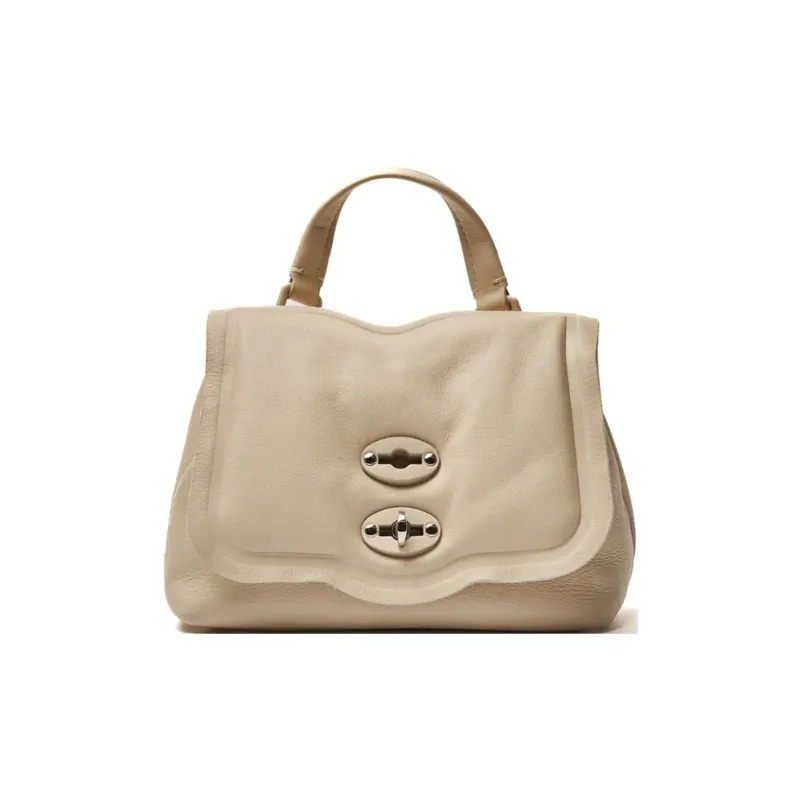 Zanellato Calfskin Shoulder Bag Crossbody Bag Handbag Small Size Women's White Vanilla Macaroon-0