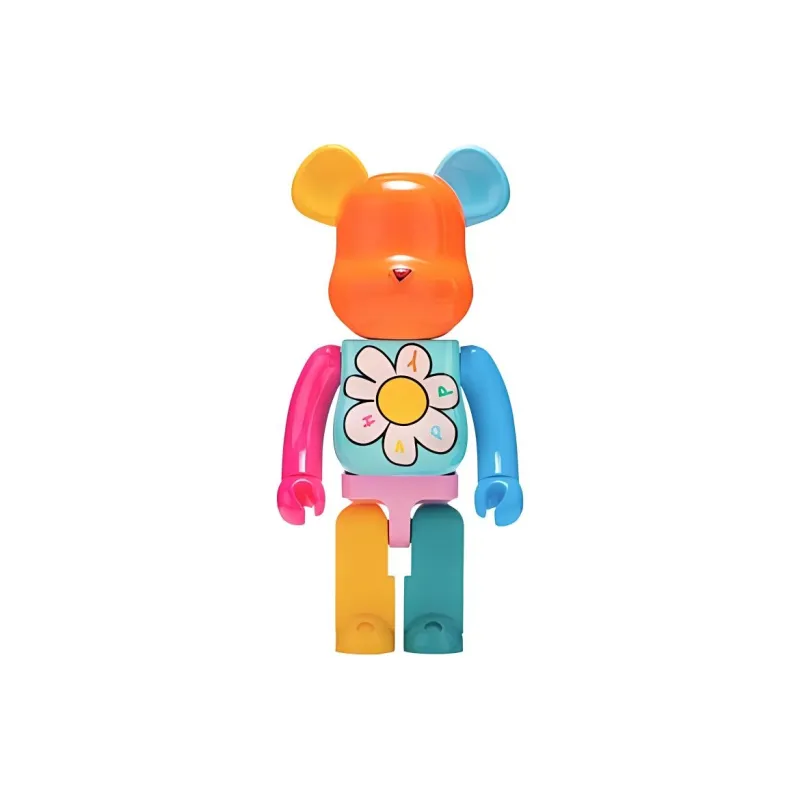 BE@RBRICK x MIRA MIKATI Candy Color Hand Drawn Floral Pattern 100%400%-1