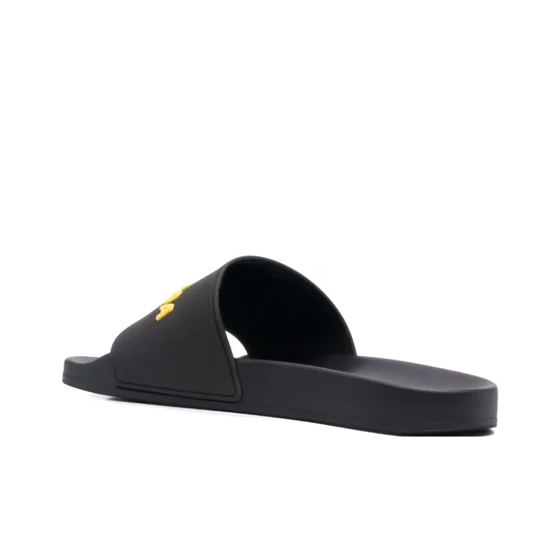 Balenciaga Pool Slides 'Black Yellow'-2