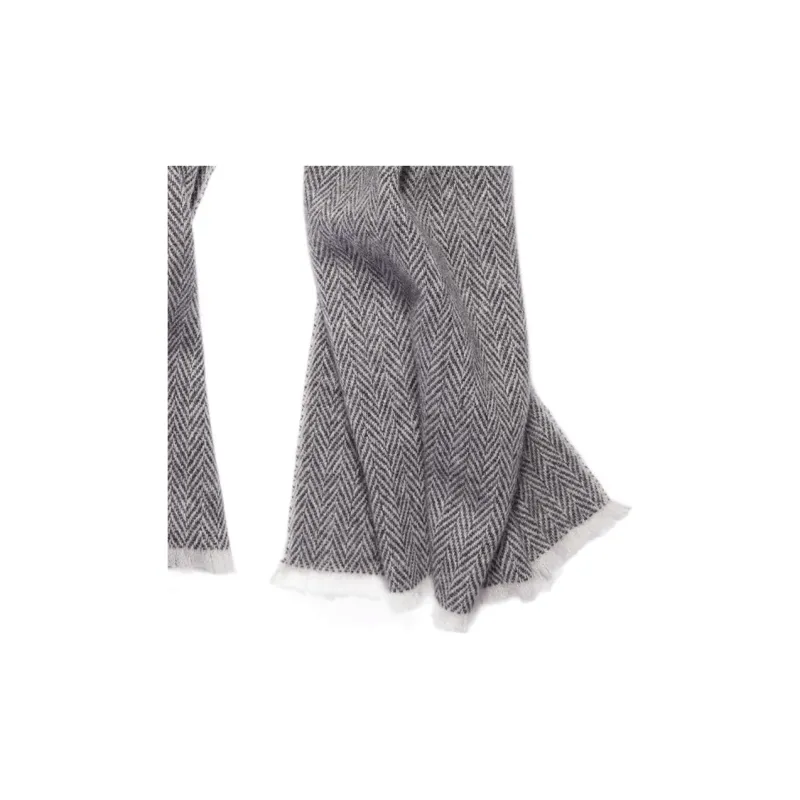 VINCE Cashmere Knit Scarves Men's Gray-2