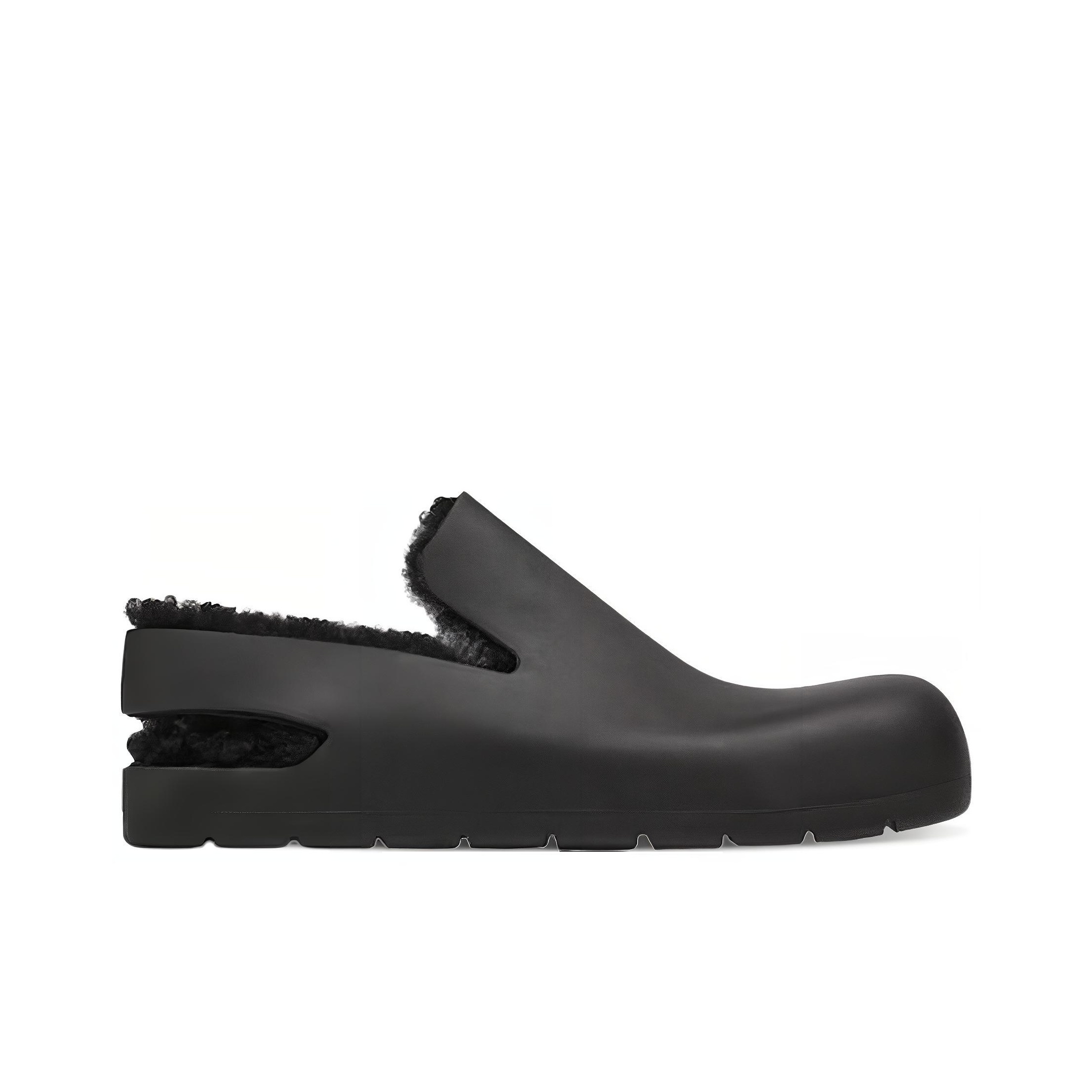 ★Bottega Veneta★(W)Puddle Slingback Sandal★Black Bottega Veneta Puddle Shearling Rubber Slingback Sandal