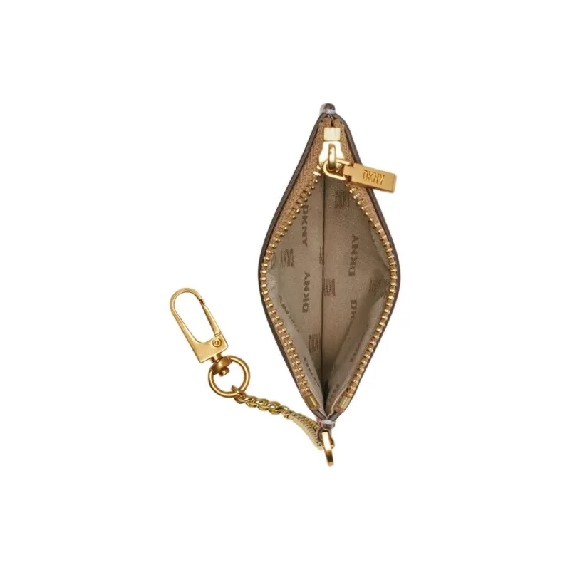DKNY Artificial Leather Card Holder Women's Beige-2