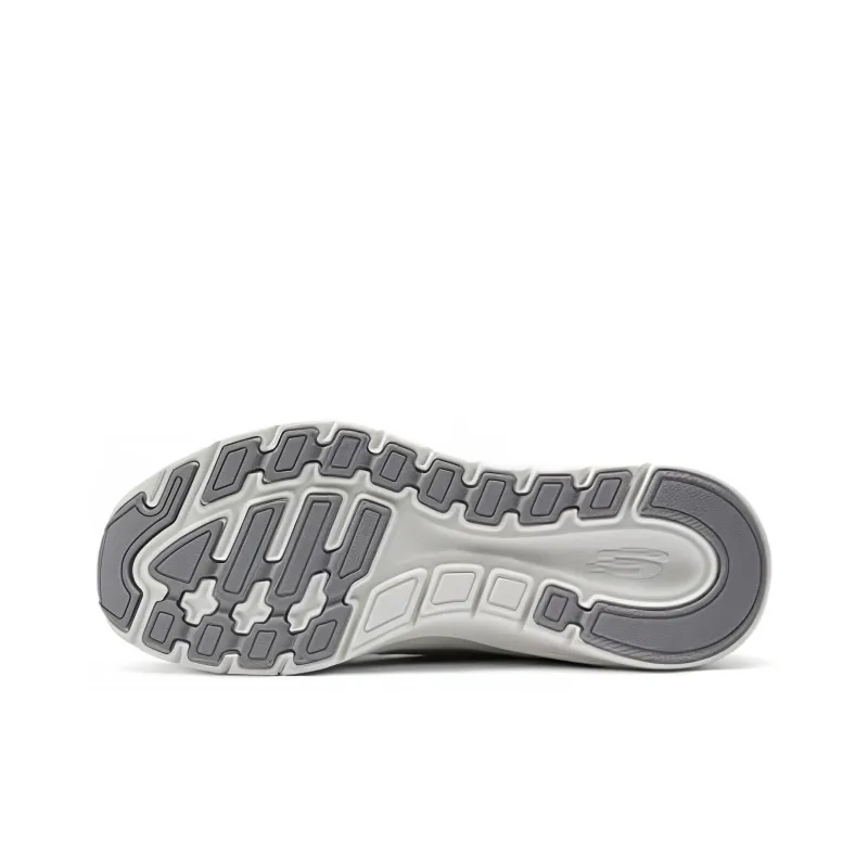 Skechers Cushioning Anti Slip And Wear Resistant Low Top Running Shoes Men's Gray-4
