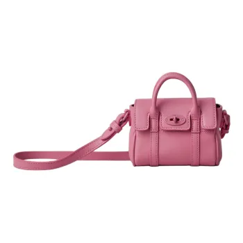 Mulberry Bayswater Calfskin Shoulder Bag, Crossbody Bag, Handbag Micro Women's Geranium Pink