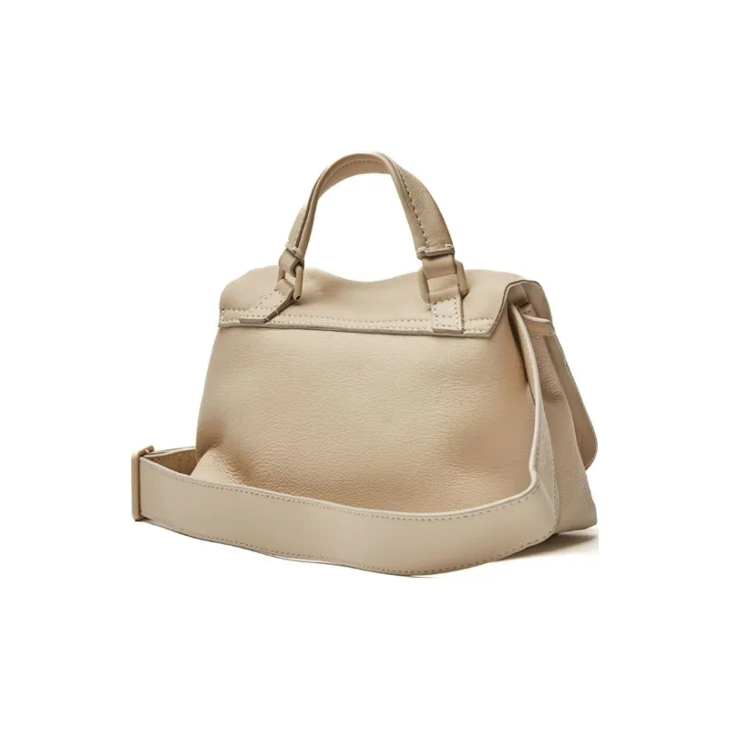 Zanellato Calfskin Shoulder Bag Crossbody Bag Handbag Small Size Women's White Vanilla Macaroon-2