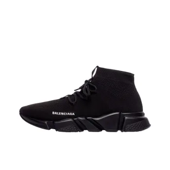 Balenciaga Speed Lace Up Trainer 'Knitted Black' Women's