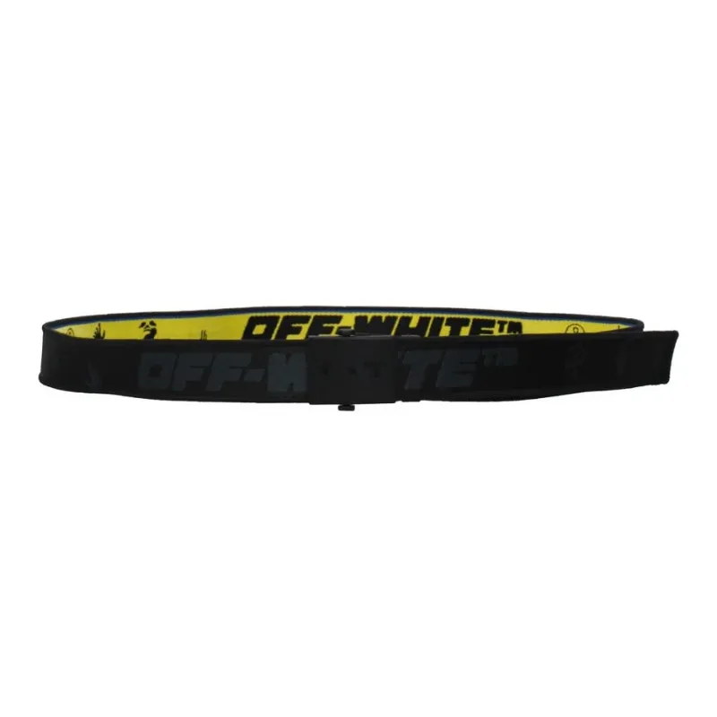 OFF-WHITE Emblem Decoration Fabric Other Belts Women's Yellow 2.8CM-1