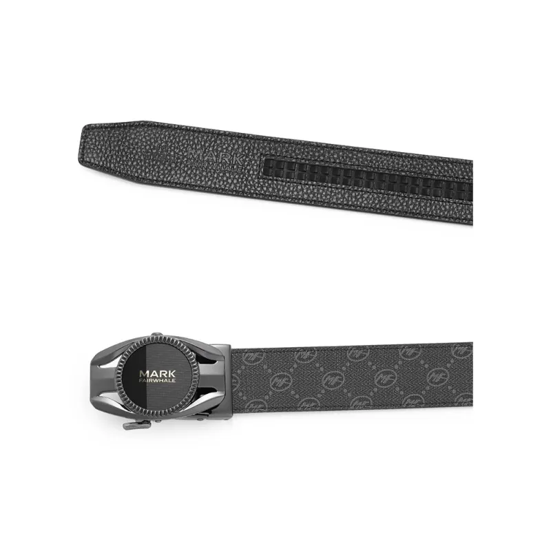 FAIRWHALE Ceremonial Business Automatic Buckle Belt Pvc Leather Belts Men's Width 3.5CM-5