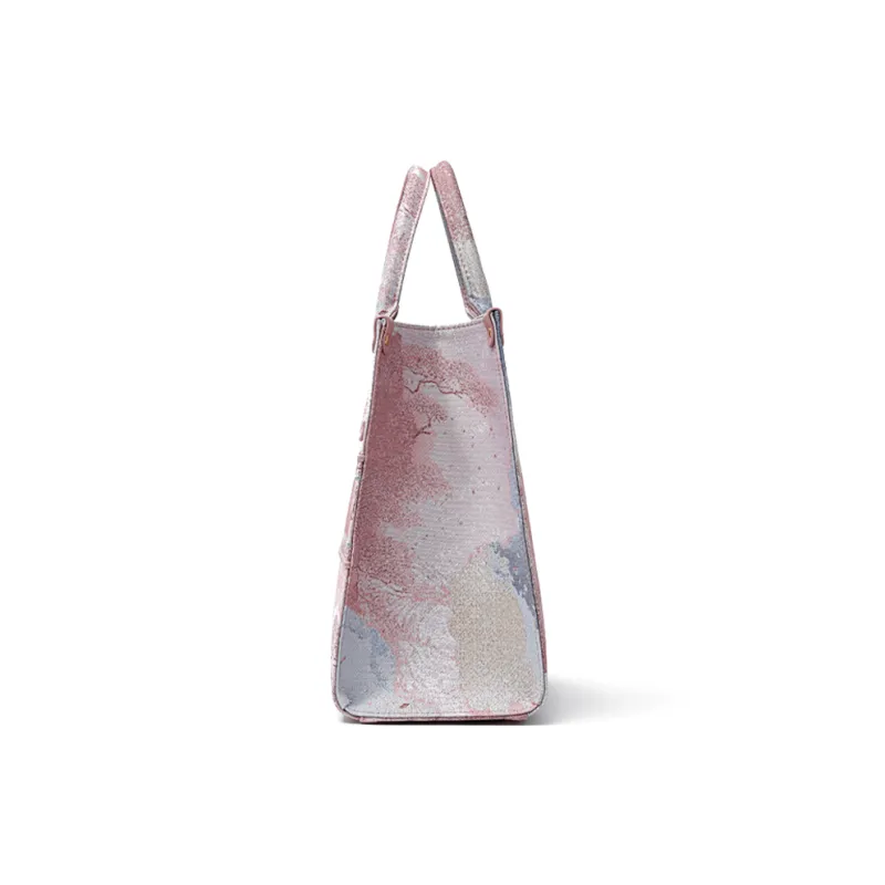 FION Cow Leather Fabric Handbag, Shoulder Bag Tubas Women's Pink-3
