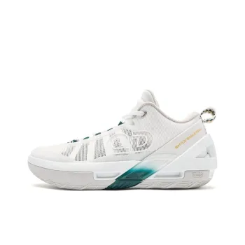 QIAODAN Anti Slip And Wear Resistant Breathable Low Top Basketball Shoes Men's White