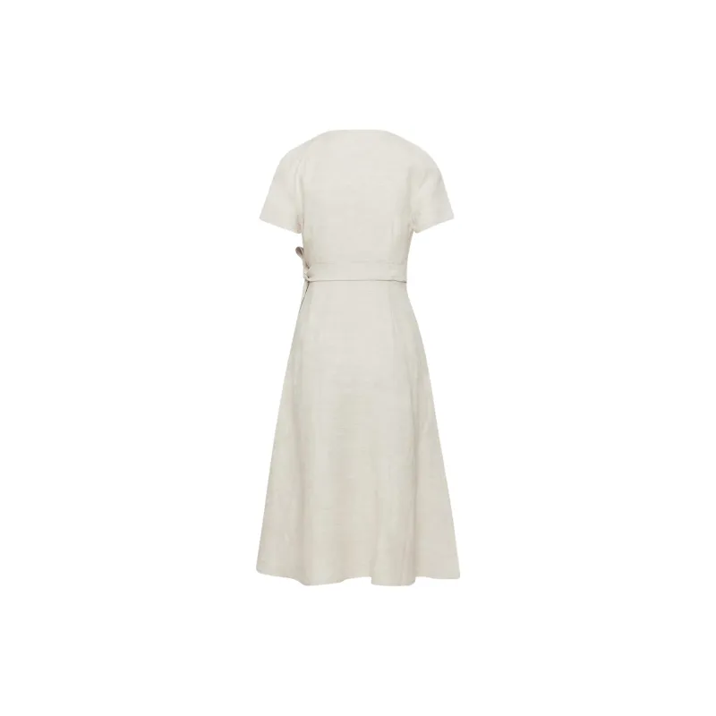 ARITZIA Babaton Dern Linen Dress Short-Sleeved Dresses Women's Natural Ecru/Natural-1