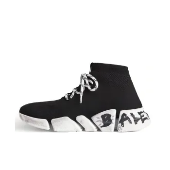 Balenciaga Speed 2.0 Lace Up Sneaker 'Graffiti   Black'
