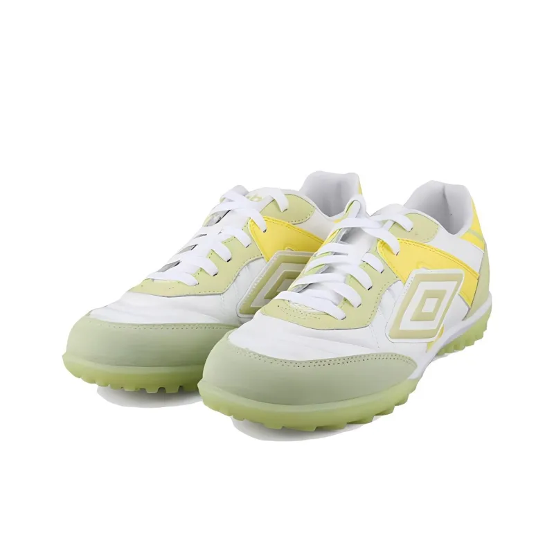 Umbro Speciali TF Turf Slip Resistant Coverage Soccer Shoes Unisex Yellow Green White-2