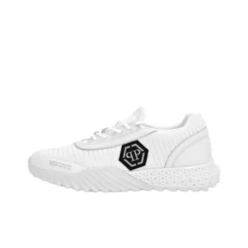 PHILIPP PLEIN Runner Hexagon Low Top Casual Shoes Unisex White